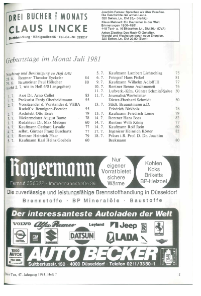 das Tor 07/1981