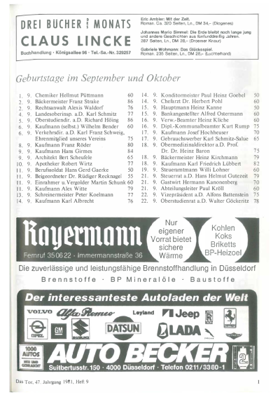 das Tor 09/1981